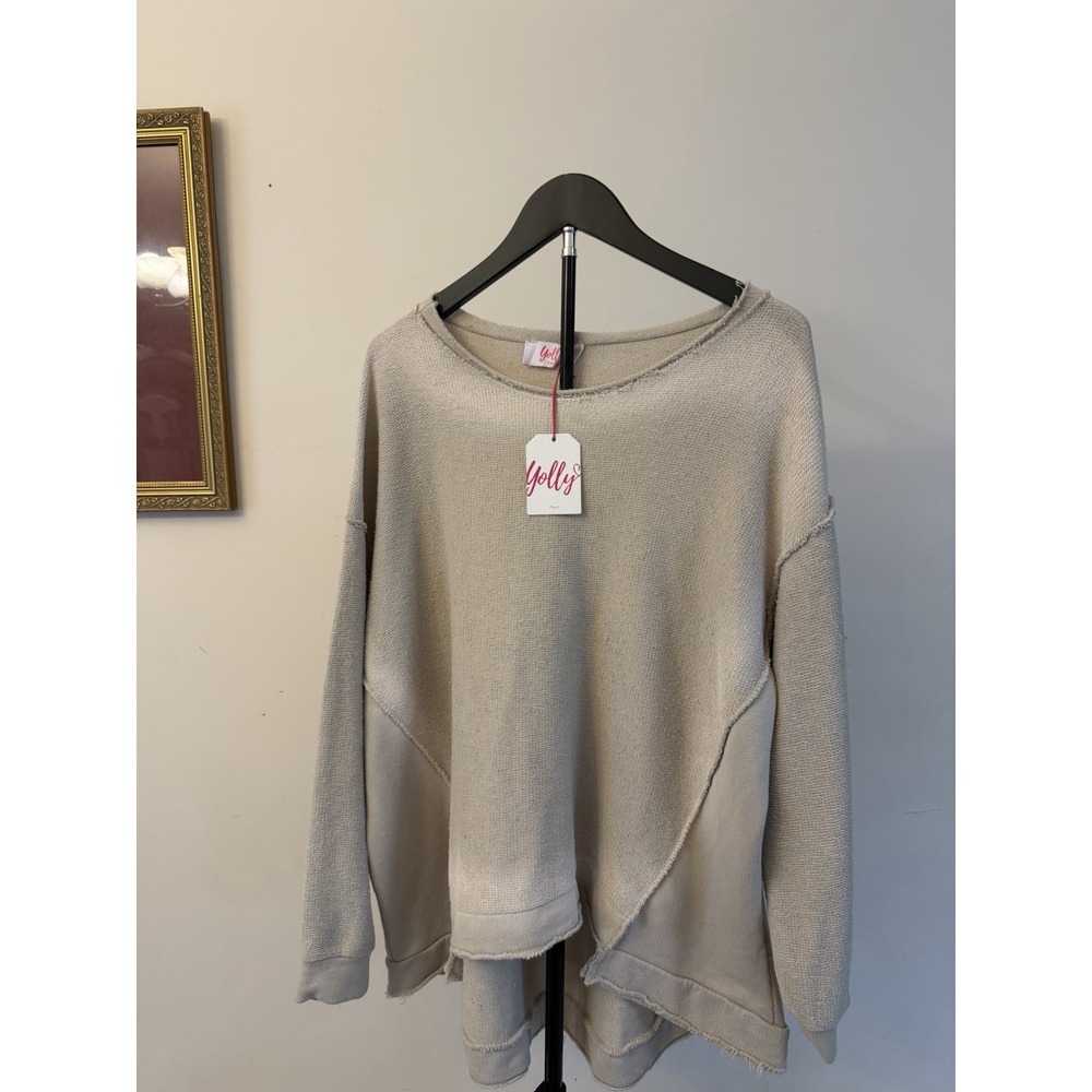 NWT Jolly Taupe Pullover Made in Italy Oversized See Measurements